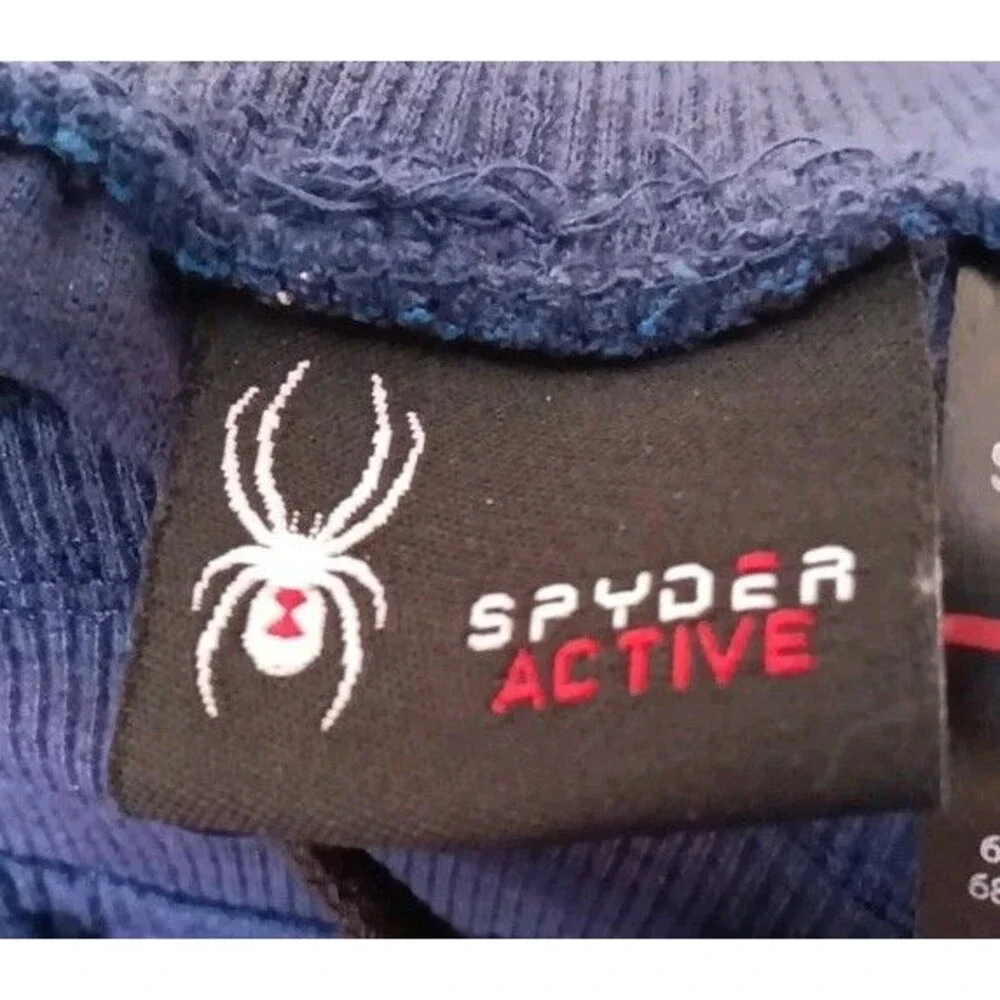 Spyder Active Cotton Polyester Midweight Jogger Sweatpants Med Blue - Picture 4 of 5